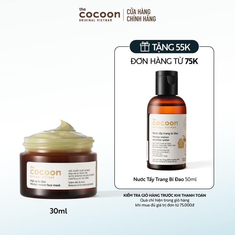 Mặt nạ bí đao Cocoon giảm dầu & mụn 30ml