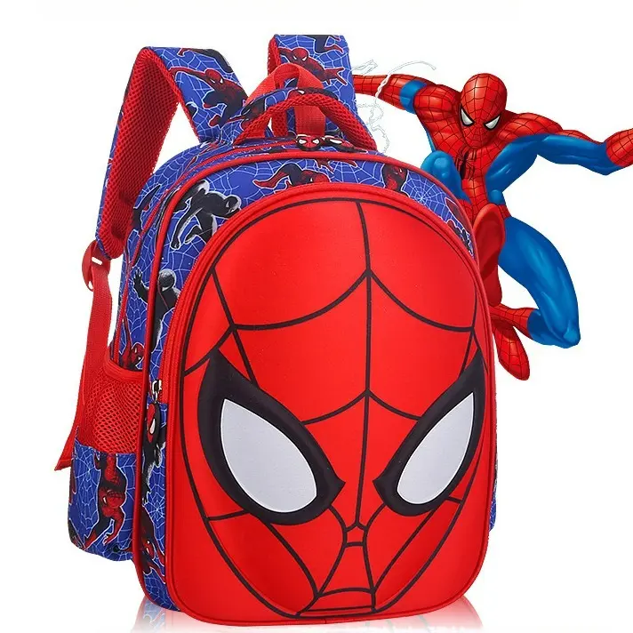New 3d Schoolbag Kindergarten Grade 1-6 Boys' Schoolbag Stylish and Lightweight Large Capacity Waterproof Rucksack Superhero Backpack