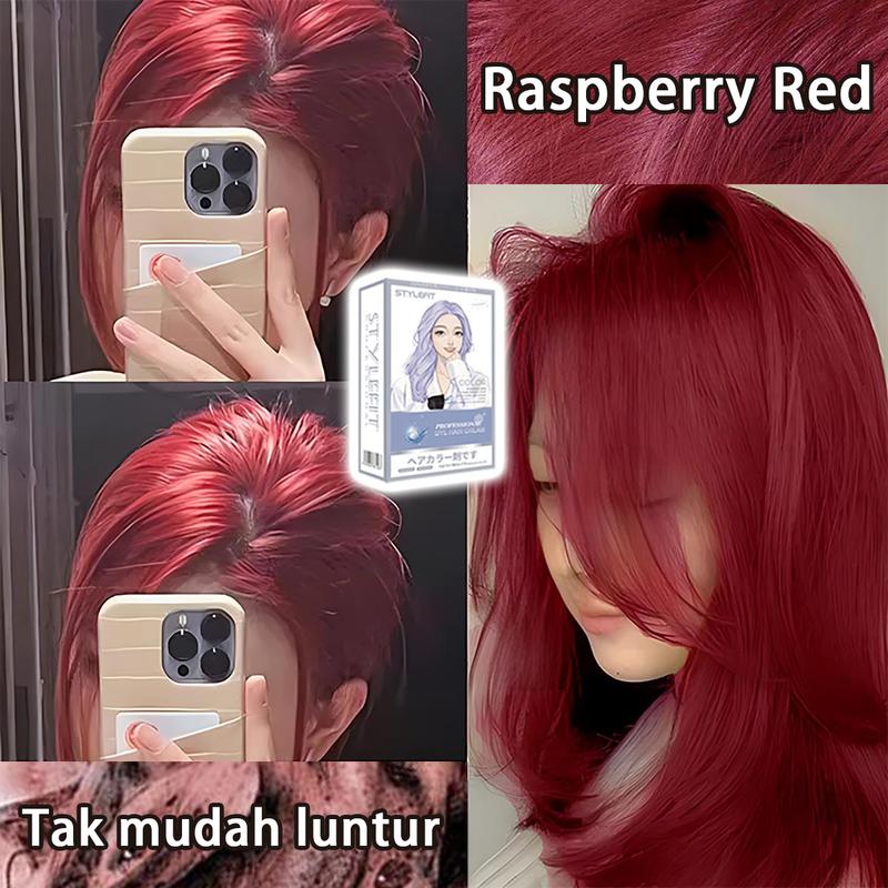 Product Introduction of Pengiriman Cepat Menutupi Uban Coklat Cool Hair Color Tanpa Pemutihan Pewarna Rambut Cat Rambut Tidak Merusak Kulit Kepala Cocok Untuk Semua Kulit Milk Tea Golden Brown Burgundy Cranberry Red Penghitam Rambut Uban Warna 22