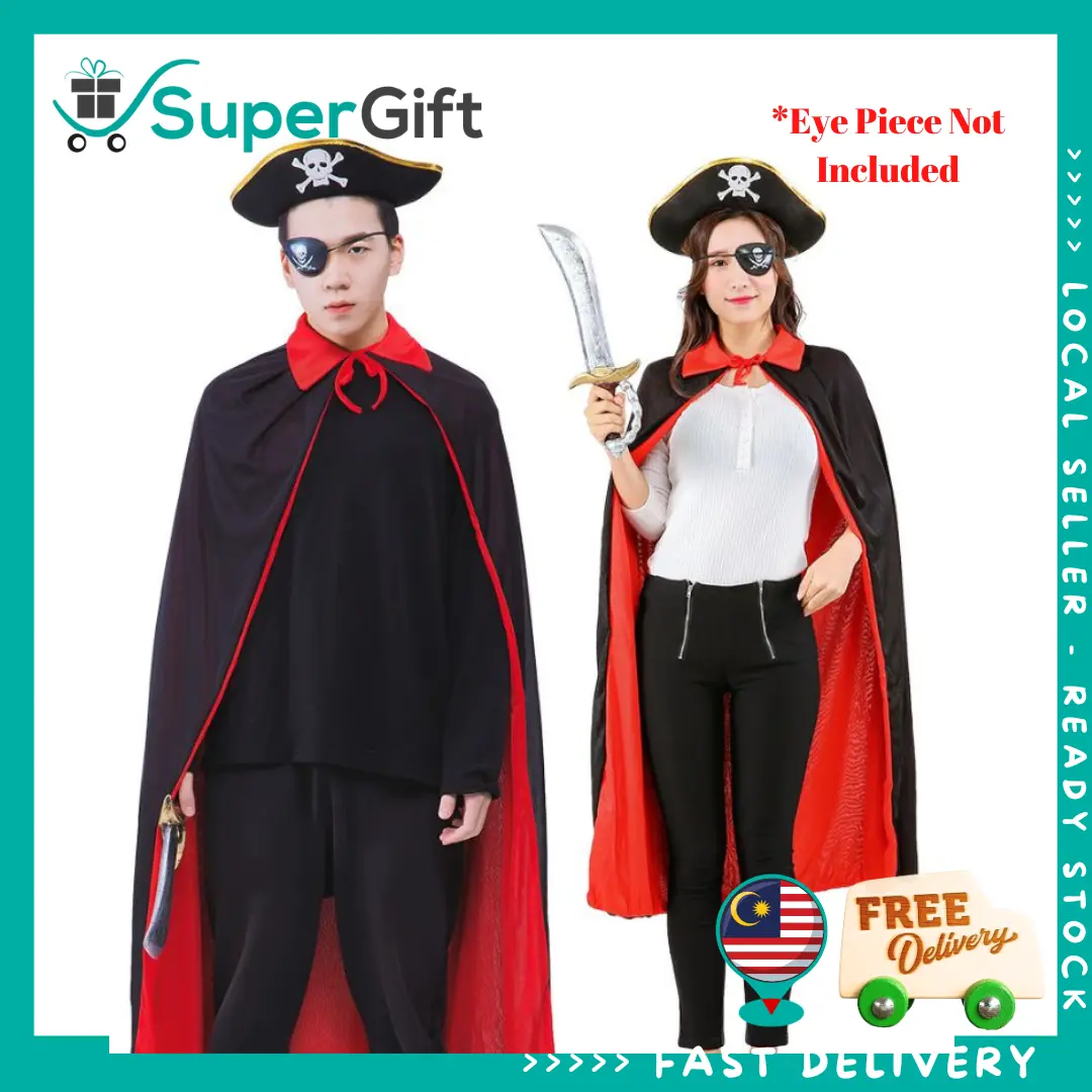 Adult Pirate Costume Halloween Costume Pirate Cape Eye Piece