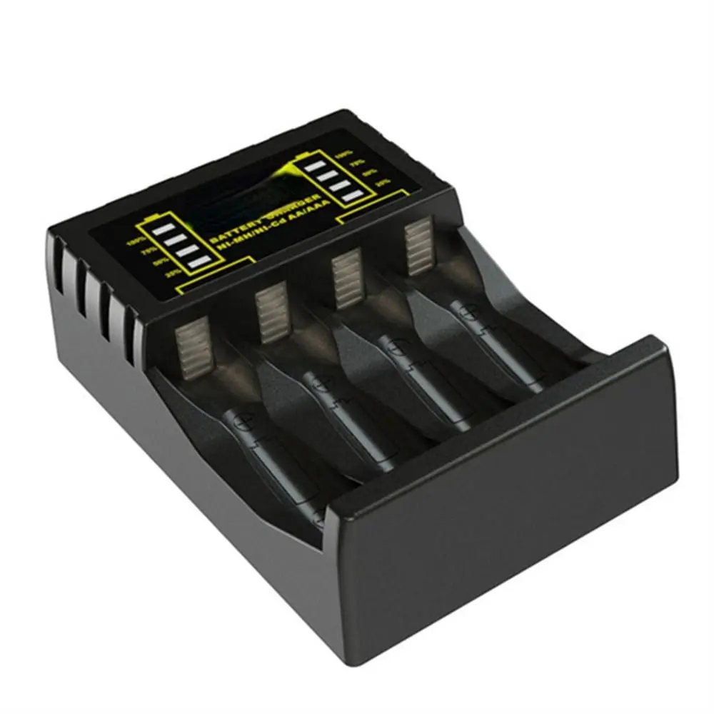Rechargeable Black Smart Chargering LED Indicator USB Charger Ni-MH/Ni-Cd AAA/AA Charger Battery USB Charger Battery Charger Battery Fast Charger