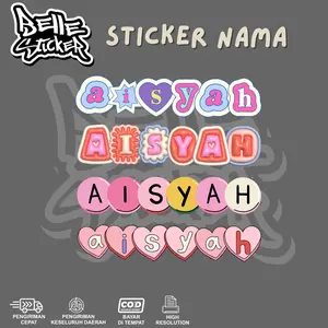Stiker Nama Waterproof stiker label nama anak anti air Tahan Lama Label Nama Buku Stiker Nama Koper