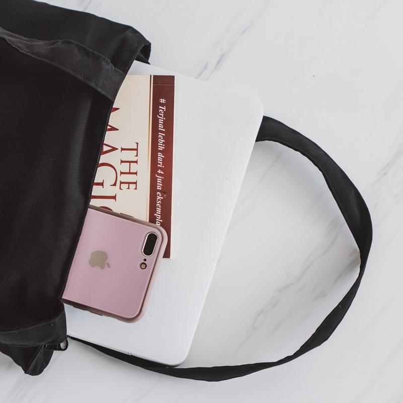 Sevine Totebag Fashion Tas Tote Bag Hitam Resleting Pria Wanita Laptop Kuliah Retro Vaporwave - HVW7 3