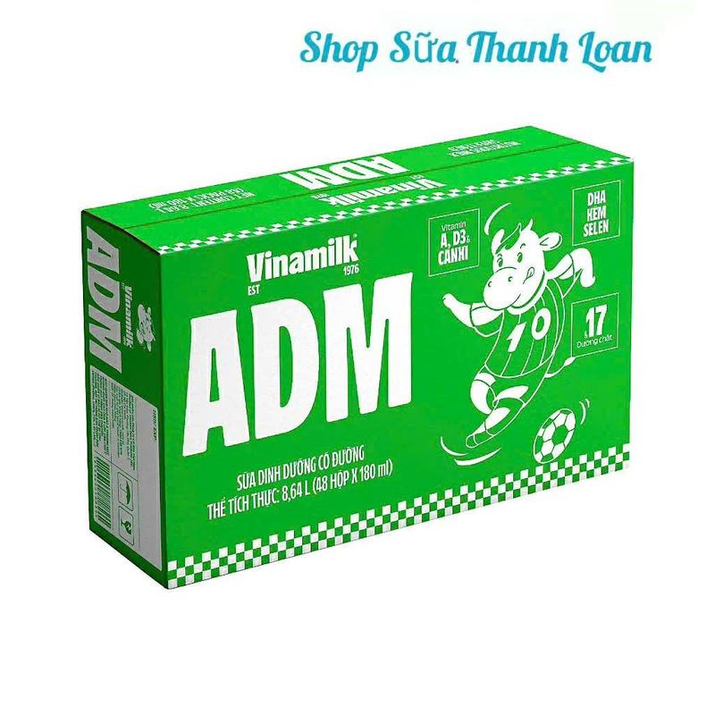 Thùng 48 Hộp Sữa Nước Vinamilk ADM Có Đường 110ml.