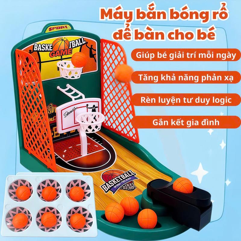   FUNGUS  Đồ chơi bắn bóng rổ để bàn cho bé Bàn xoay 360° cơ chế bật bóng lò xo thiết kế an toàn phát triển tư duy và phản xạ nhanh nhạy 