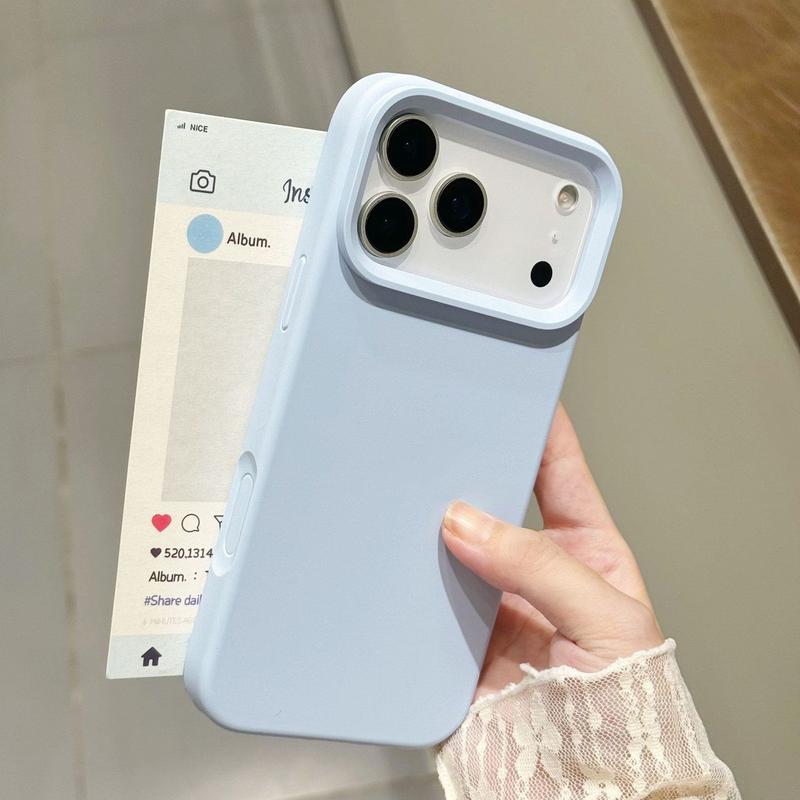 Ốp lưng silicone lỏng màu trơn cho Apple iPhone: 18 Pro Max, 17 Pro, 16 (hoạt hình), 15 Pro Max (bình thường), 14, 13 (mới), 11