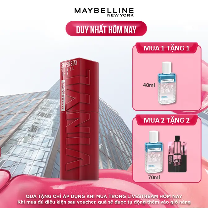 Son Bóng Bền Màu Nhẹ Môi Superstay Vinyl Ink Maybelline New York Long-lasting
