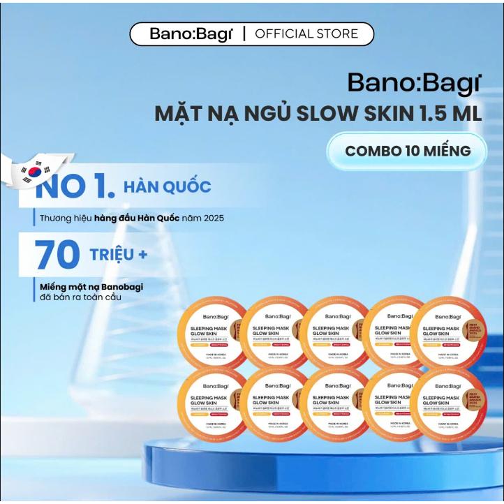 COMBO 10 Miếng Mặt Nạ Ngủ Banobagi Glow Skin 1.5ml/Miếng - Bano:Bagi