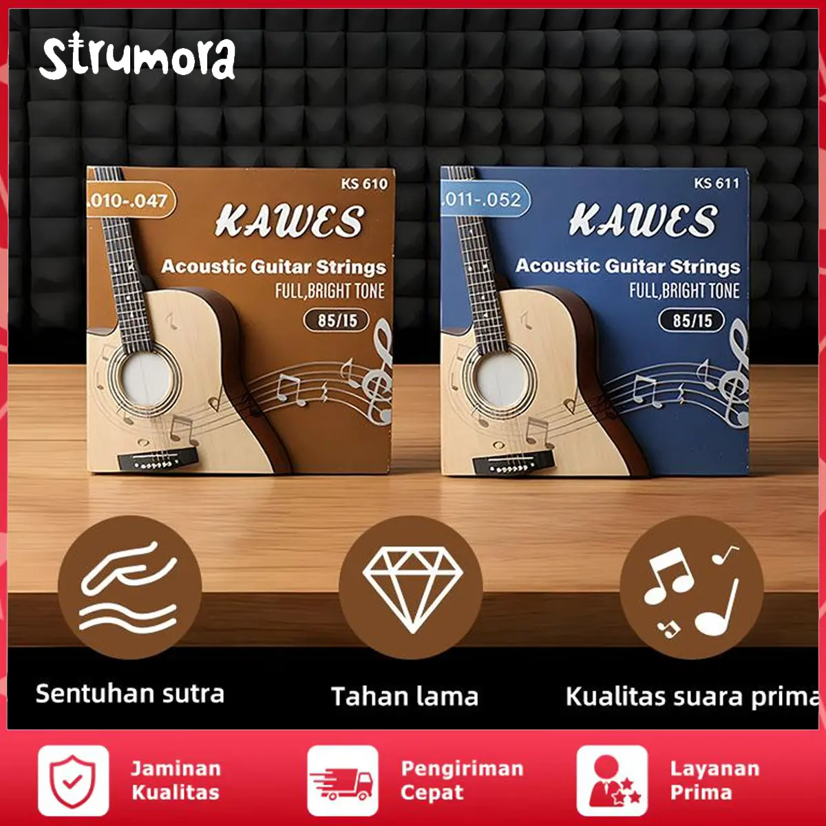 Strumora String Gitar 6Pcs / Set Akustik Gitar String Set Fosfor Perunggu Yamaha Aksesoris Gitar