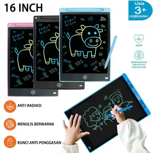 【COD】LED Drawing Tablet Children Drawing Erase 16 Inch Berwarna With Stylus Pen LCD Writing Tablet For Children's Learning