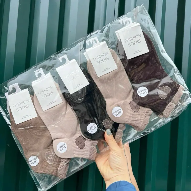 Set 5 đôi cổ ngắn tổng hợp màu nâu đen cotton kháng khuẩn thấm hút mồ hôi tốt MOHALI SVN040 4