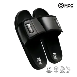 Sandal Selop Pria Terbaru Kasual 38-43 Black Sole Sandal Selop Kece Shoes Karet Sandal Sendal Jepit ACL Hitam