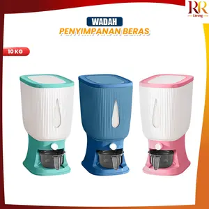 [COD] RR C360 Dispenser Beras 10 KG Rice Dispenser Tempat Wadah Penyimpanan Beras Otomatis Rice Box 10 kg Dengan Wadah Pengering Beras