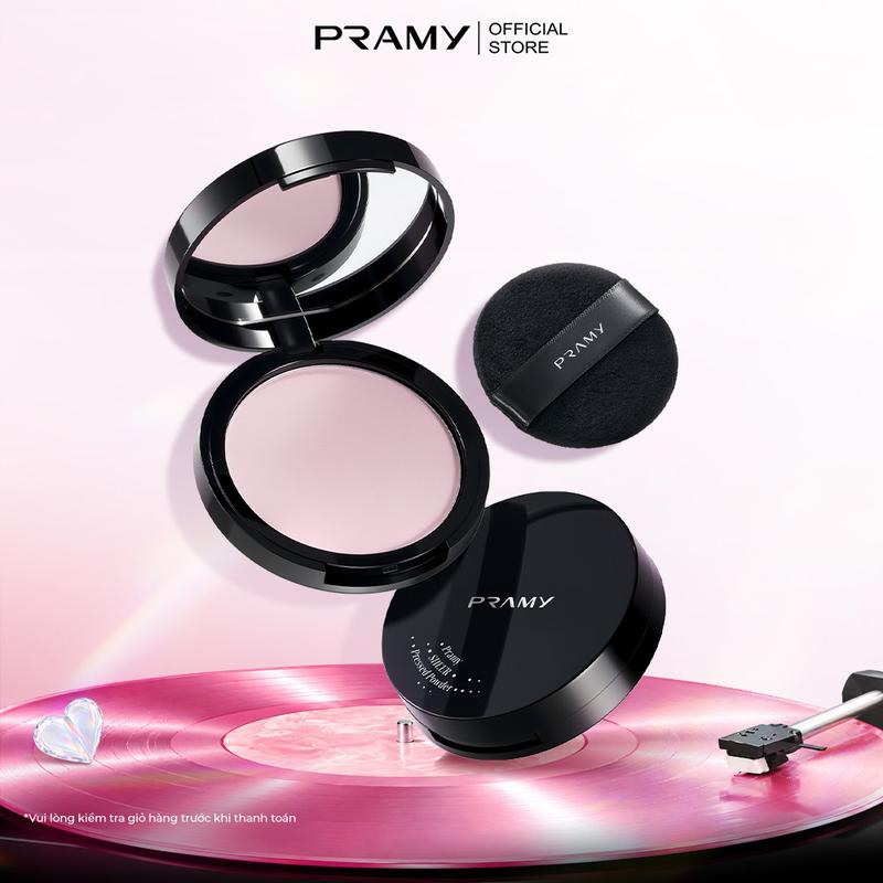 Phấn Phủ Nén Hiệu Chỉnh Sắc Da Tươi Tắn Nhung Mịn PRAMY Sheer Velvet Mist Pressed Powder 8G