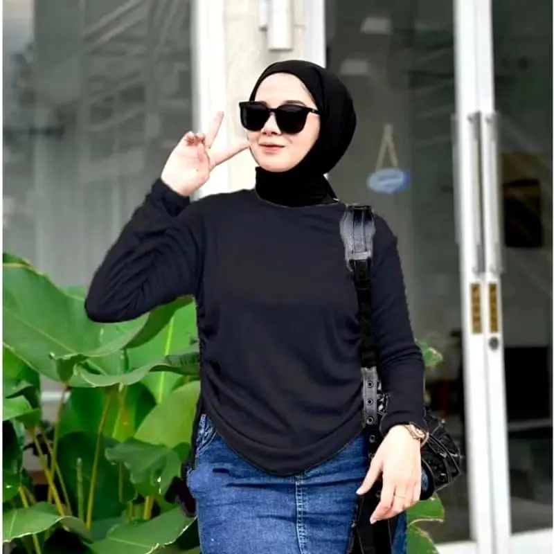 VALEN BLOUSE RIB SERUT - ATASAN KNIT SERUT WANITA MODEL TERBARU 4