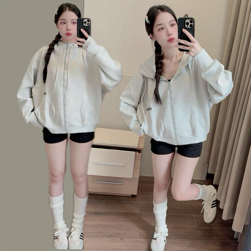   NEW ARRIVALS Áo Khoác BOXY HOODIE ZIP  Full 6 Túi  Logo Túi _by ShierShop 