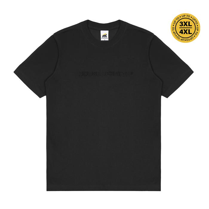 Gambar House of Smith T Shirt Lt Black On Black Emboss #11 - Kaos Pria Lengan Pendek Casual dari HOUSE OF SMITH Kab. Bandung Tokopedia
