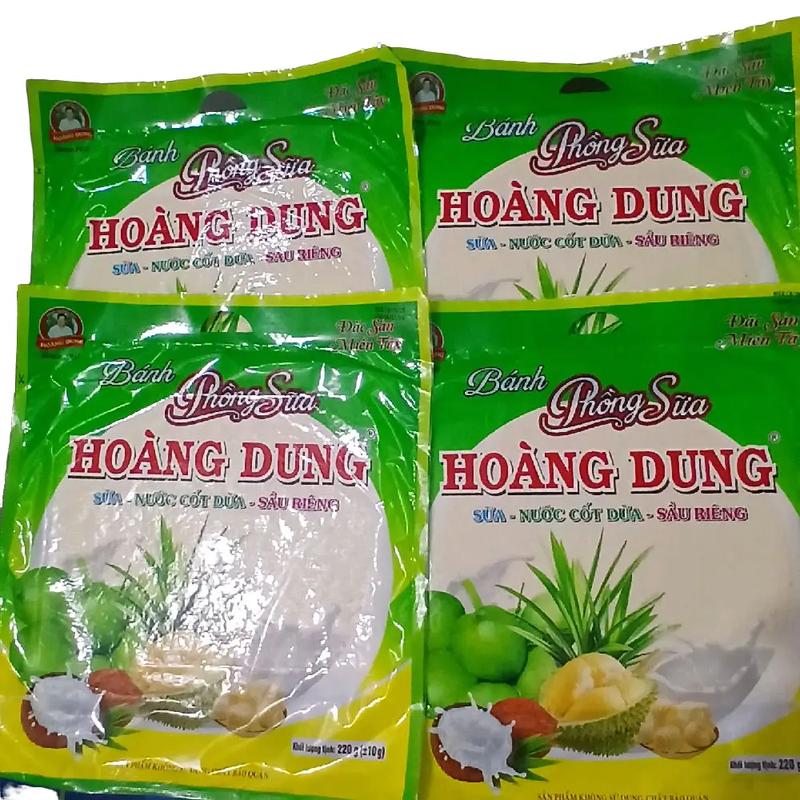  4 bịch bánh phồng sữa Hoàng Dung 220g 5 bánh 