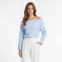 Gambar [Anniversary Picks][MEIN] Blouse Wanita Off Shoulder Lengan Panjang Biru 5448 - Atasan biru-S dari MEIN Indonesia Kab. Tangerang 1 Tokopedia