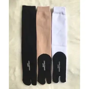 Kaos Kaki Jempol Selutut Spandek Nylon Hitam untuk Wanita Muslimah - Pendek jari polister Kaus spandex nylon sesuai gambar kaus kaki