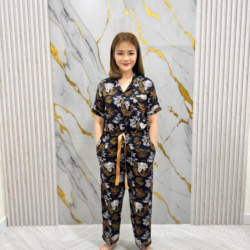 Piyama Baju Tidur Wanita Rayon Premium One Set Korean Style Bumil Busui Friendly Model Kancing Depan Nyaman Atasan Celana Lembut Setelan Dewasa Panjang Pendek 4