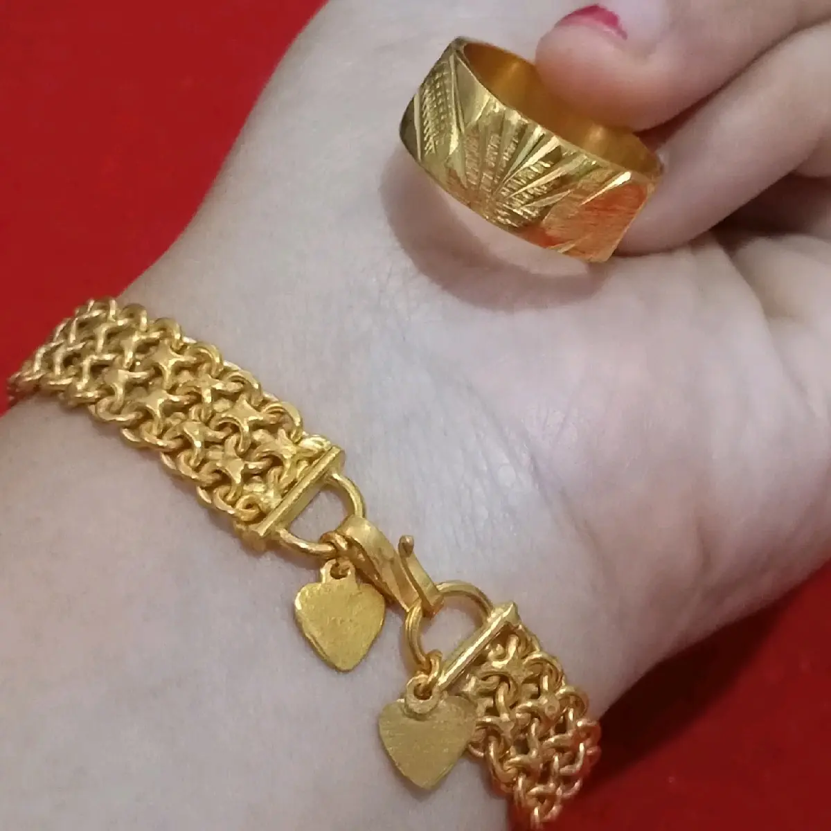 set gelang & cincin koin 91
