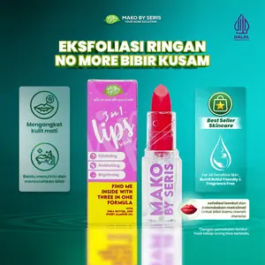 Mako by Seris 3 in 1 Lips Scrub 3,5gr Perawatan Bibir Exfoliating Moisturizing Brightening Vitamin E BPOM Makobyseries Mako by Seris 3 in 1 Lips Scrub 3,5gr Perawatan Bibir Exfoliating Moisturizing Brightening Vitamin E BPOM Makobyseries