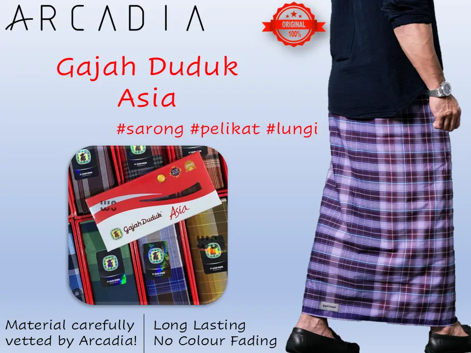 Gajah Duduk Original | Pelikat | Sarong | Stitched | Ready to Wear #Sarong #Lungi