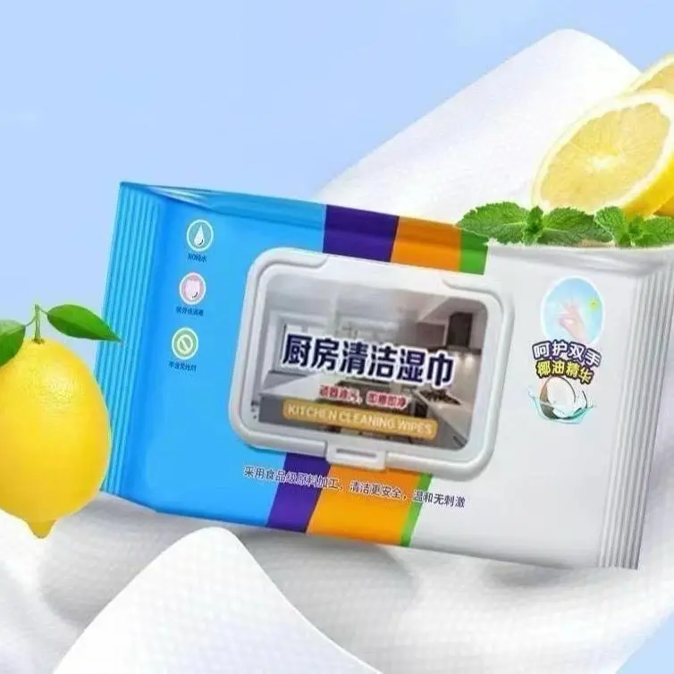 STV Tisu Basah Dapur Isi 80 Lembar Pembersih Minyak Praktis Kain Lap Basah Serbaguna Tissue Multifungsi Kitchen Wipes 1