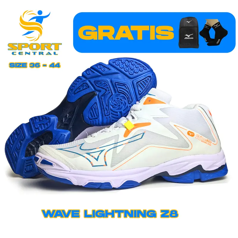 Sepatu Voli Mizuno WLZ8 Wave Lightning Z8 Hitam Sepatu Voli Sepatu Sporty Sepatu Olahraga Sepatu Badminton Sepatu Sport Pria Wanita Model Terbaru Terlaris Bisa COD 5