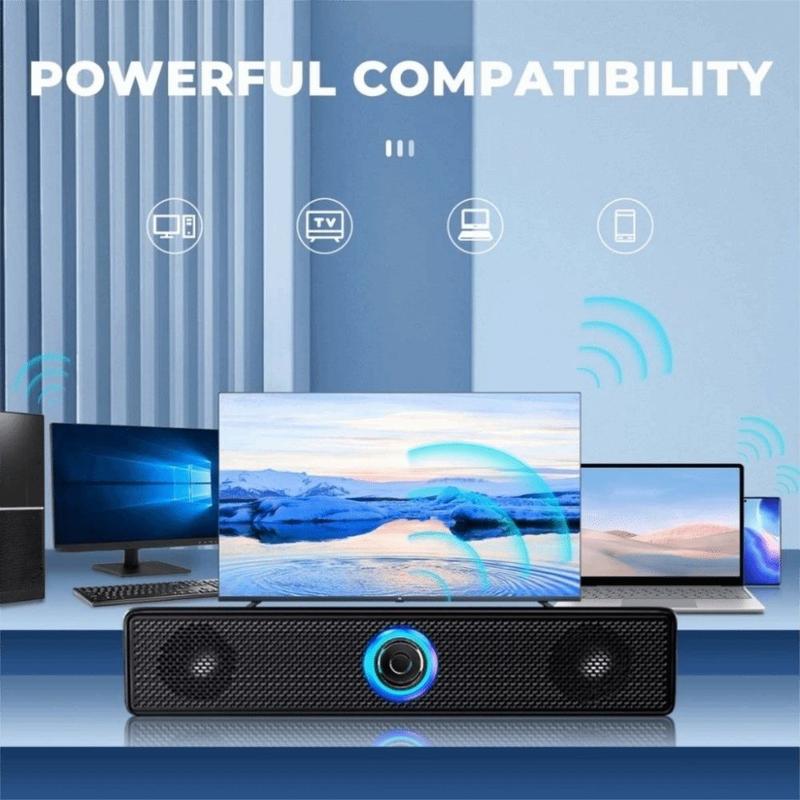 Loa thanh dài Có dây Soundbar cho máy tính Âm thanh nổi Âm trầm mạnh mẽ Loa Bluetooth Âm thanh nổi nhỏ gọn Không dây Soundbar sử dụng nguồn điện USB Dành cho Laptop