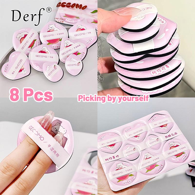 Mút Trang Điểm Một Mảnh Chuyên Dụng Cho Đệm Khí Kem Nền Và Chất Lỏng Kiểu Ngón Tay Cái Ngón Tay Trứng Làm Đẹp 8 Miếng Trong Tay