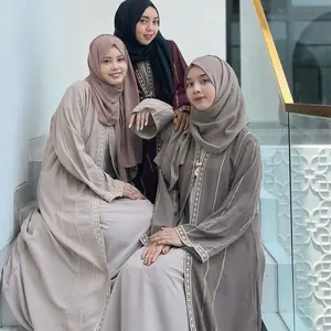 Nancy Abaya Mesir Versi Lokal Bordiran Tebal Halus Muslim Wanita