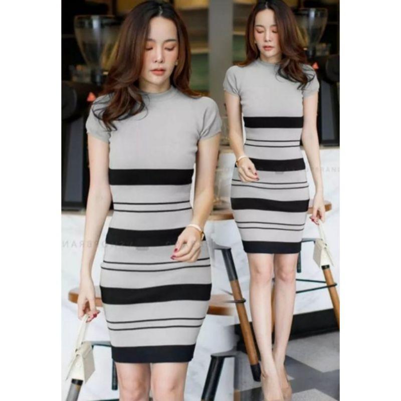 FELICE DRESS RAJUT- ATASAN BLOUSE DRESS RAJUT WANITA CASUAL BASIC BODYCON 5