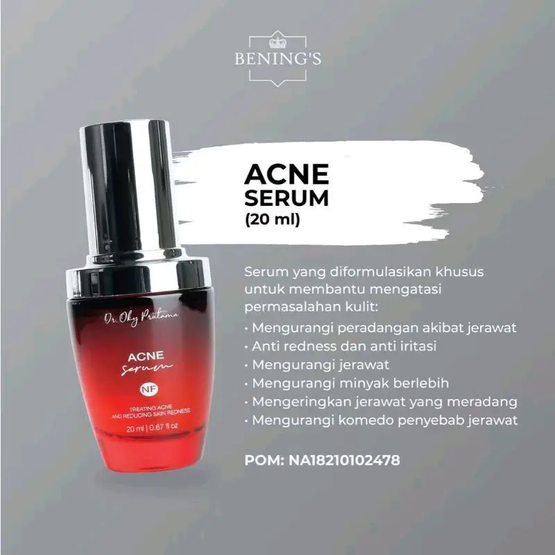 Bening's - Acne Serum By Dokter Oky - Perawatan Wajah Beruntus & Berjerawat 1