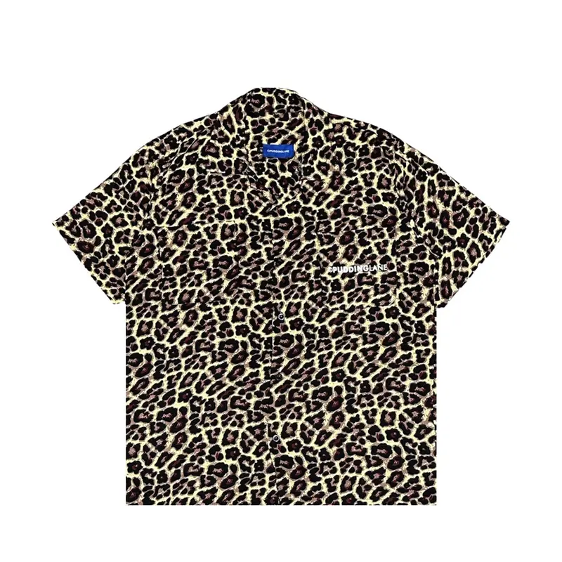 Puddinglane Kemeja Pendek Shirt Leopard Maura 4