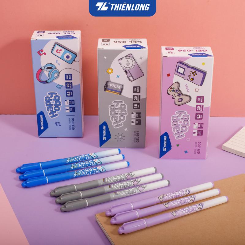 Combo 5 10 20 Bút gel Thiên Long Happ Obby GEL-056 - Nét viết 0.5mm đệm tay êm ái mực đều và liên tục