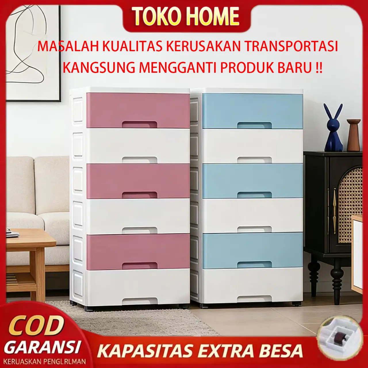 TOKO HOME Lemari Pakaian Plastik Jumbo Laci 3 Susun Garansi 5 Tahun Minimalis Serbaguna Susun 3 Food Bistro TOKO HOME Lemari Pakaian Plastik Jumbo Laci 3 Susun Garansi 5 Tahun Minimalis Serbaguna Susun 3 Food Bistro