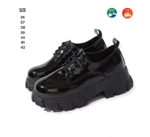 Sepatu Docmart Sneakers Boots Wanita Korean Style Premium Quality Black Karet Shoes