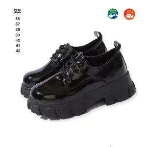 Sepatu Docmart Sneakers Boots Wanita Korean Style Premium Quality Black Karet Shoes