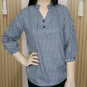 kemeja kotak nayoan, blouse dewasa terbaru bisa COD