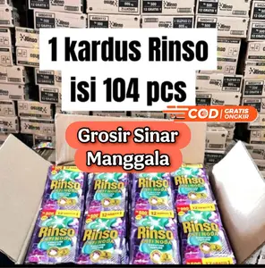 1 DUS RINSO 500AN ISI 104pcs RINSO CAIR KEMASAN DETERGENT
