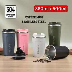 TUMBLER COFFEE MUG 500ML STAINLESS STEEL / GELAS KOPI TAHAN PANAS DINGIN / COFFEE CUP WITH LID / TEA CUP