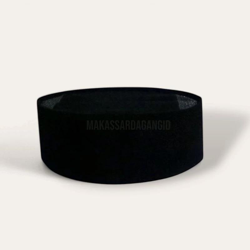 SONGKOK HITAM AC Peci Presiden Kopiah Polos Tinggi 9cm Exclusive Berkualitas Dewasa Anak Bludru Premium Nasional Muslim 6
