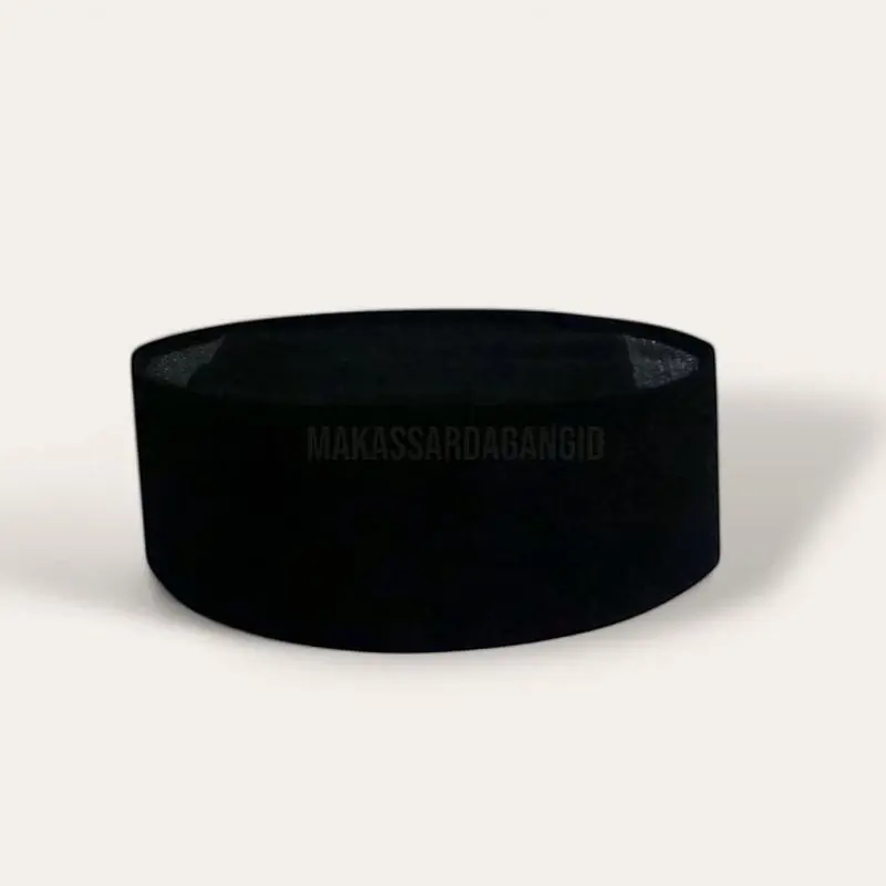 SONGKOK HITAM AC Peci Presiden Kopiah Polos Tinggi 9cm Exclusive Berkualitas Dewasa Anak Bludru Premium Nasional Muslim 5