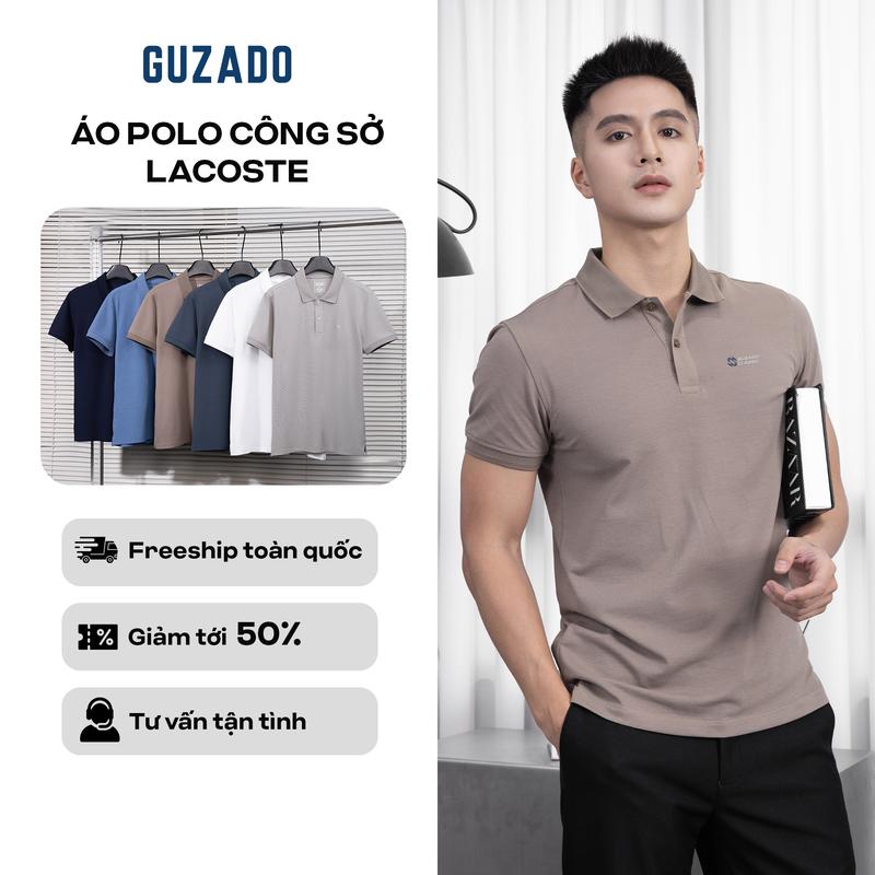 Áo Polo Nam GUZADO Vải Cotton Dệt Kim Form Regular Fit Trẻ Trung Nhiều Màu Lựa Chọn GPL02 -GCPS25S002