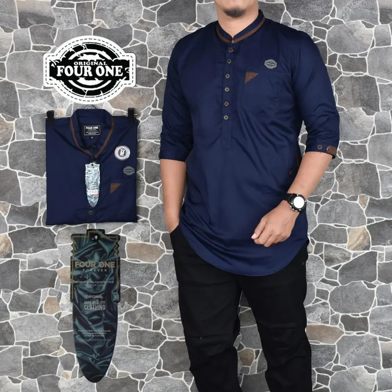 Baju koko muslim pria kualitas premium super BEST SELLER Kurta Nyaman Toyobo  Katun  Dewasa Panjang jubah pria dewasa 0