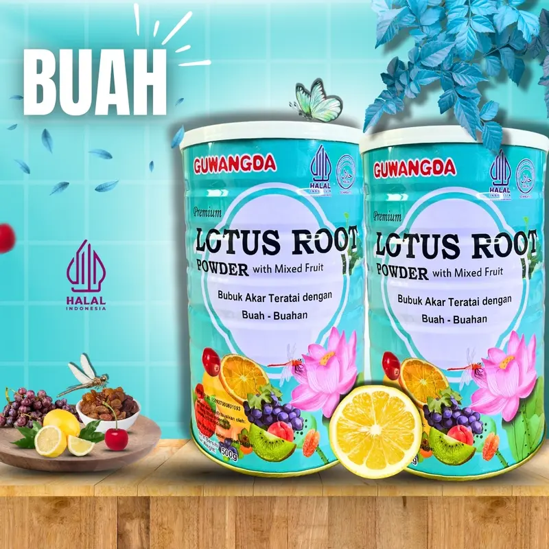 OUFEN LOTUS ROOT POWDER SOUP FRUIT INSTANT - VARIAN BUAH INSTAN AKAR TERATAI Air Red 6