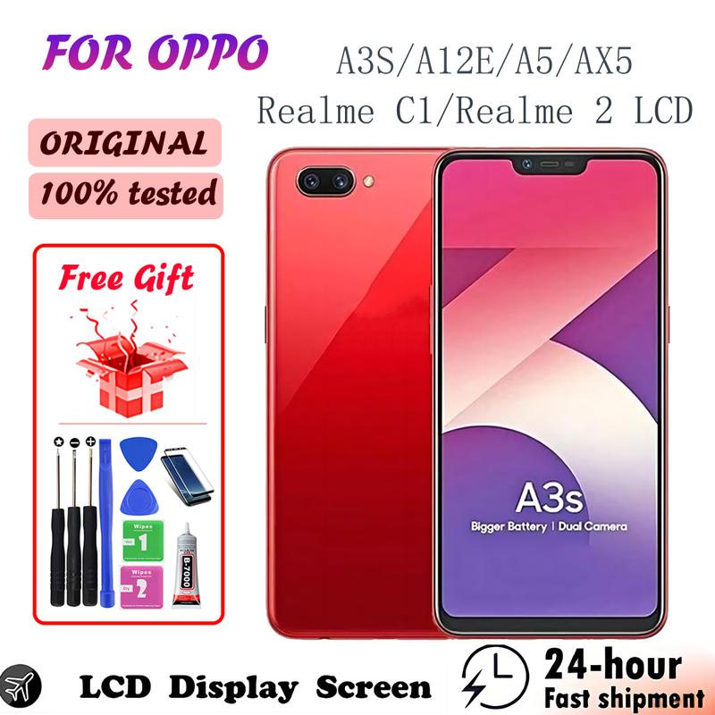 LCD, Serasi dengan OPPO A3s, A12e, A5, REALME C1, REALME 2 RMX1809 ...