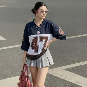 New Arrival Cokelat 47 Jersey Oversize Retro Boxy Dryfit Shirt LD 110